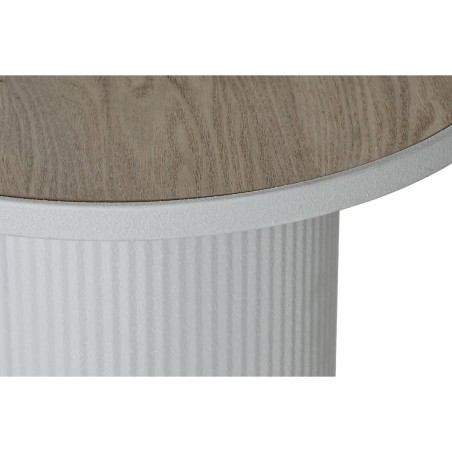 Bijzettafel Home ESPRIT Wit Metaal Hout MDF 46 x 46 x 56 cm