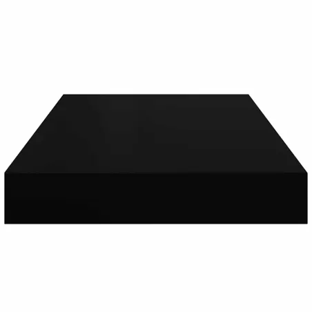 Étagère murale flottante Noir brillant 40x23x3,8 cm MDF