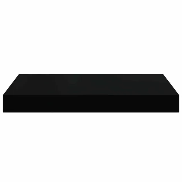 Étagère murale flottante 2 pcs Noir brillant 40x23x3,8 cm MDF
