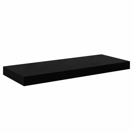 Étagère murale flottante Noir brillant 60x23,5x3,8 cm MDF