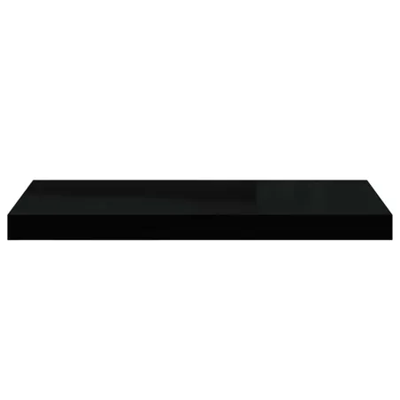 Étagère murale flottante Noir brillant 60x23,5x3,8 cm MDF