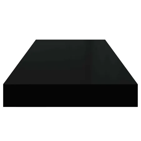 Étagère murale flottante Noir brillant 60x23,5x3,8 cm MDF
