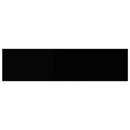 Étagère murale flottante 2 pcs Noir brillant 90x23,5x3,8 cm MDF