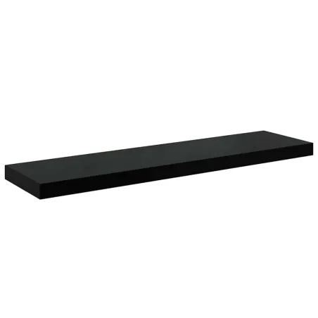 Étagère murale flottante 4 pcs Noir brillant 90x23,5x3,8 cm MDF