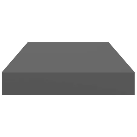Étagère murale flottante Gris brillant 40x23x3,8 cm MDF