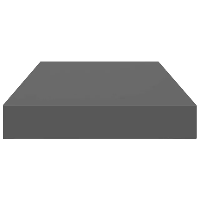 Étagère murale flottante 2 pcs Gris brillant 40x23x3,8 cm MDF