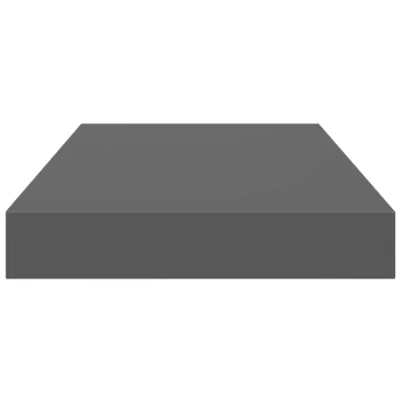 Étagère murale flottante 2 pcs Gris brillant 40x23x3,8 cm MDF