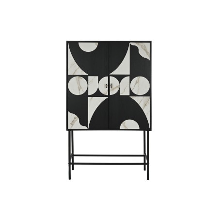Armadio Home ESPRIT Bianco Nero Metallo Abete 100 x 40 x 170 cm