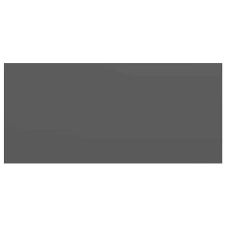 Étagère murale flottante 2 pcs Gris brillant 50x23x3,8 cm MDF