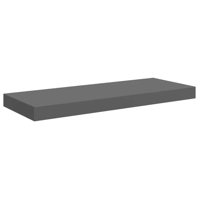 Étagère murale flottante Gris brillant 60x23,5x3,8 cm MDF