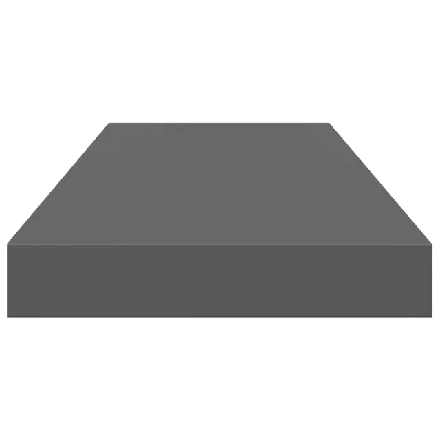 Étagère murale flottante Gris brillant 60x23,5x3,8 cm MDF