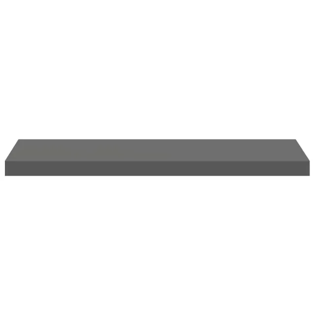 Étagère murale flottante Gris brillant 80x23,5x3,8 cm MDF