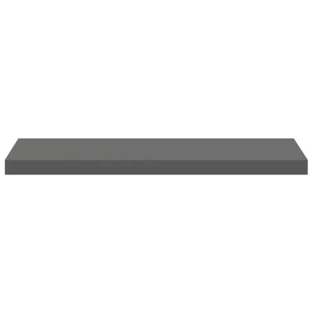 Étagère murale flottante Gris brillant 80x23,5x3,8 cm MDF