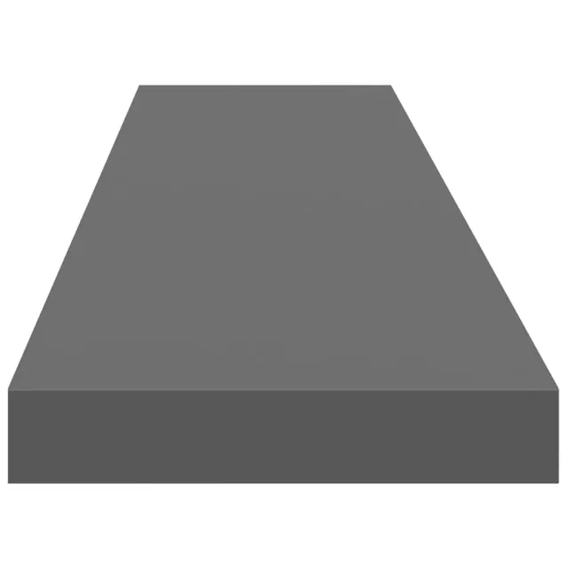 Étagère murale flottante Gris brillant 120x23,5x3,8 cm MDF