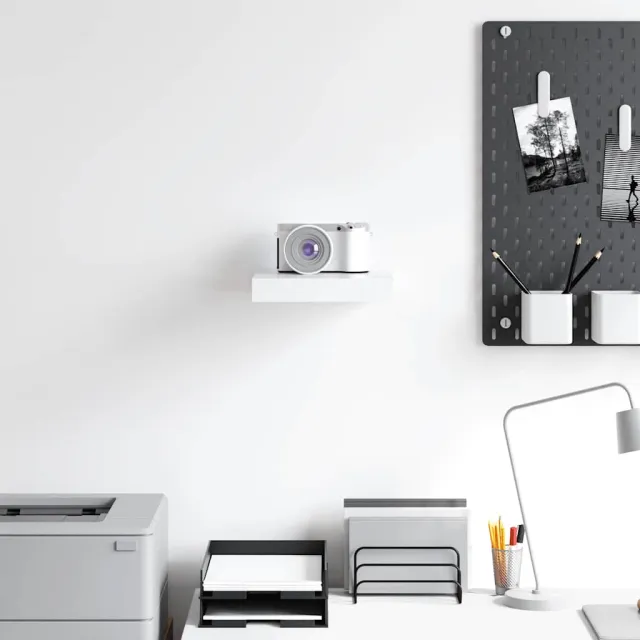 Étagère flottante murale blanc 23x23,5x3,8 cm MDF