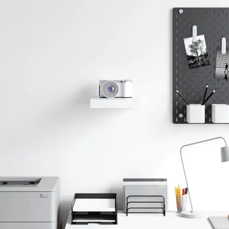 Étagère flottante murale blanc 23x23,5x3,8 cm MDF