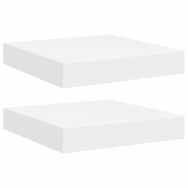 Étagères murales flottantes 2 pcs blanc 23x23,5x3,8 cm MDF