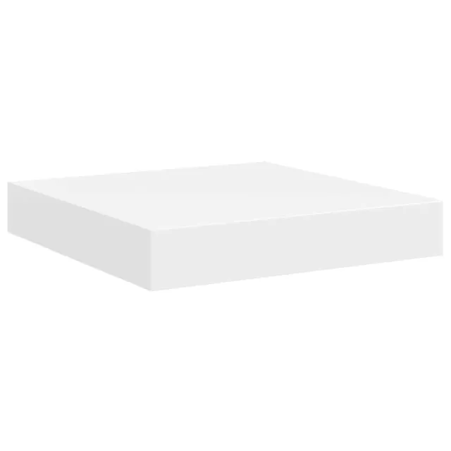 Étagères murales flottantes 2 pcs blanc 23x23,5x3,8 cm MDF