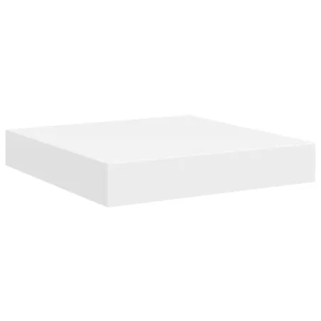 Étagères murales flottantes 2 pcs blanc 23x23,5x3,8 cm MDF