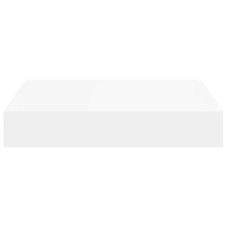 Étagères murales flottantes 2 pcs blanc 23x23,5x3,8 cm MDF