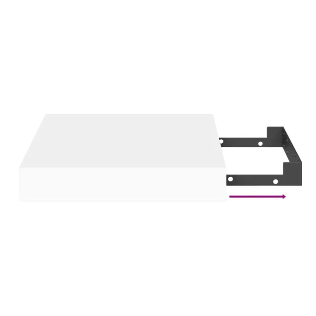 Étagères murales flottantes 2 pcs blanc 23x23,5x3,8 cm MDF