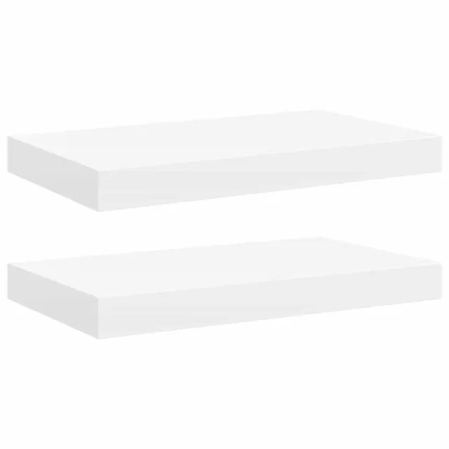 Étagères murales flottantes 2 pcs blanc 40x23x3,8 cm MDF