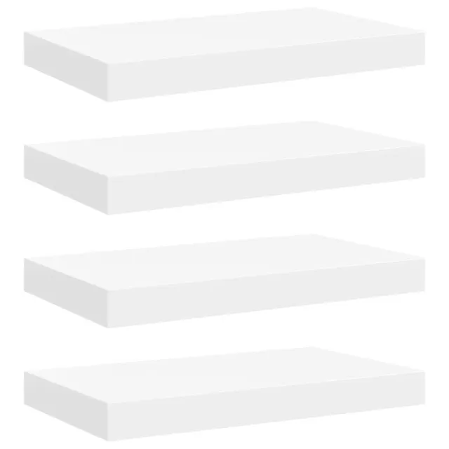 Étagères murales flottantes 4 pcs blanc 40x23x3,8 cm MDF