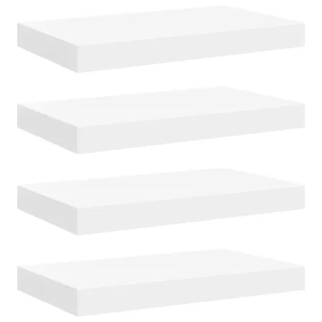 Étagères murales flottantes 4 pcs blanc 40x23x3,8 cm MDF