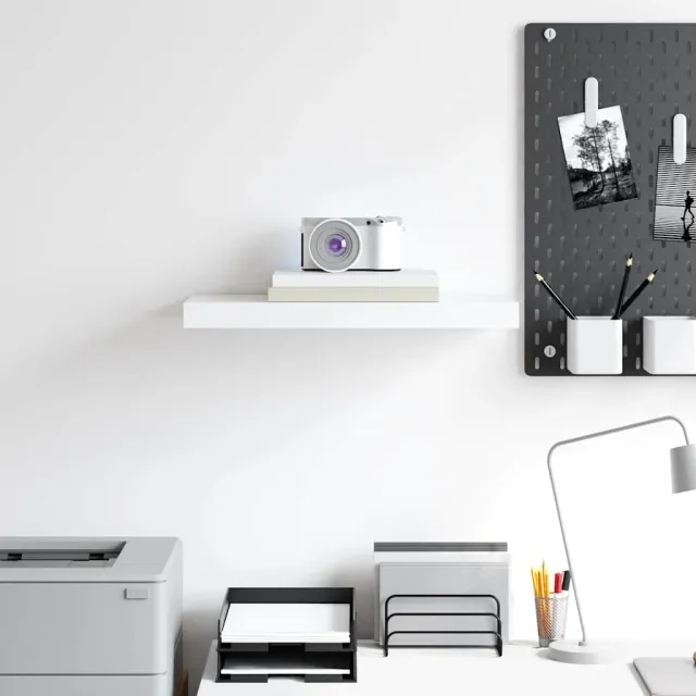 Étagère murale flottante blanc 50x23x3,8 cm MDF