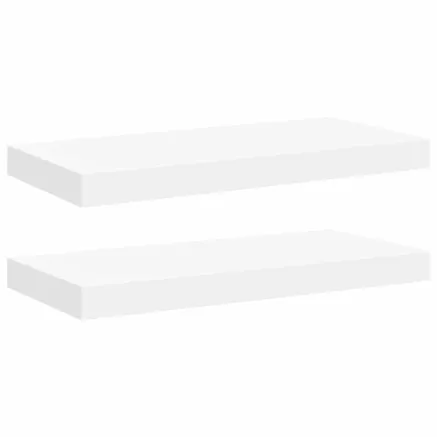 Étagères murales flottantes 2 pcs blanc 50x23x3,8 cm MDF 2