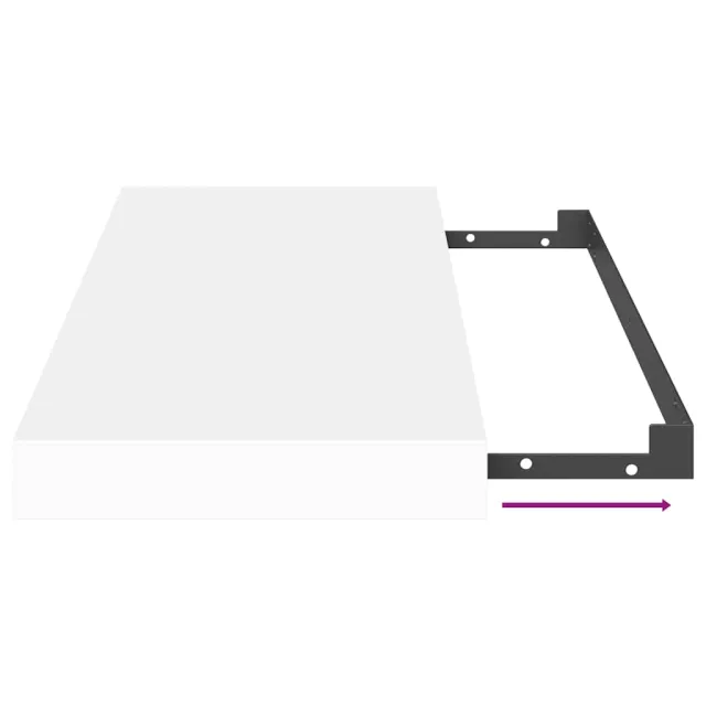 Étagères murales flottantes 2 pcs blanc 50x23x3,8 cm MDF