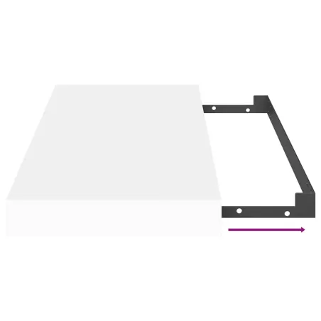 Étagères murales flottantes 4 pcs Blanc 50x23x3,8 cm MDF