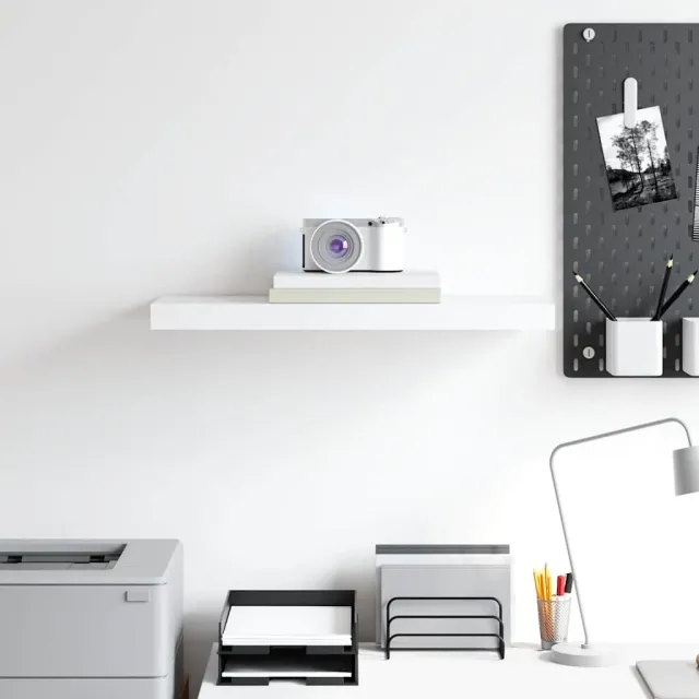 Étagère murale flottante blanc 60x23,5x3,8 cm MDF