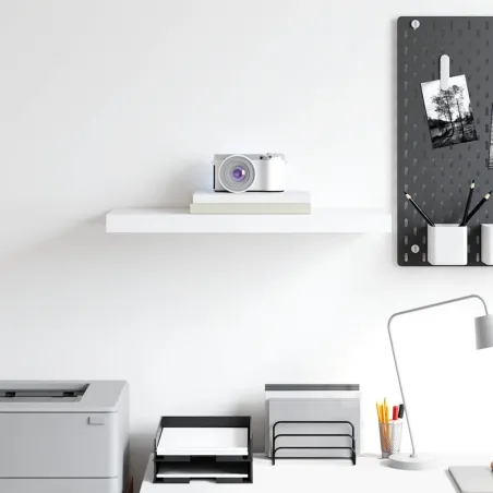 Étagère murale flottante blanc 60x23,5x3,8 cm MDF