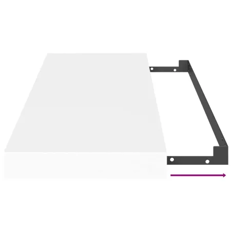 Étagères murales flottantes 4 pcs blanc 60x23,5x3,8 cm MDF