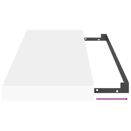 Étagère flottante murale blanc 80x23,5x3,8 cm MDF