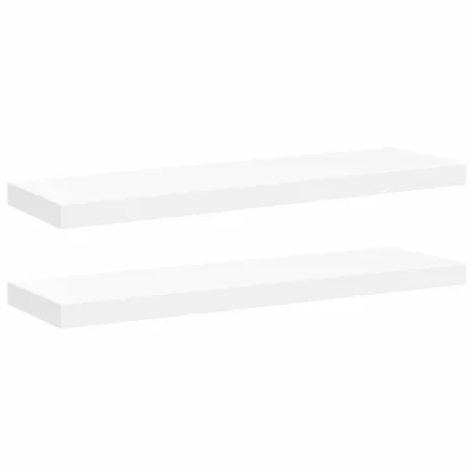 Étagères murales flottantes 2 pcs blanc 80x23,5x3,8 cm MDF 2