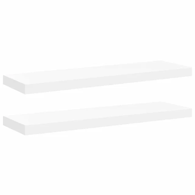 Étagères murales flottantes 2 pcs blanc 80x23,5x3,8 cm MDF
