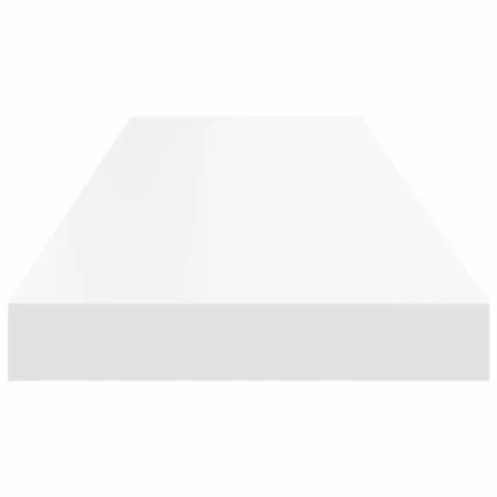 Étagères murales flottantes 2 pcs blanc 80x23,5x3,8 cm MDF