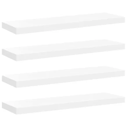 Étagères murales flottantes 4 pcs blanc 80x23,5x3,8 cm MDF 2