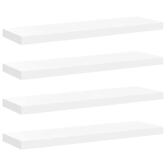 Étagères murales flottantes 4 pcs blanc 80x23,5x3,8 cm MDF