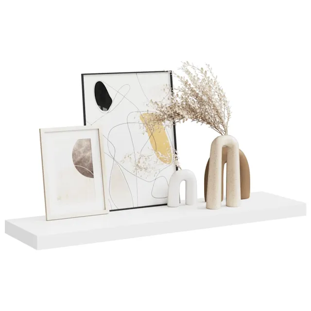 Étagère murale flottante blanc 90x23,5x3,8 cm MDF