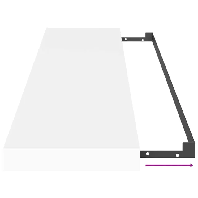 Étagère murale flottante blanc 90x23,5x3,8 cm MDF