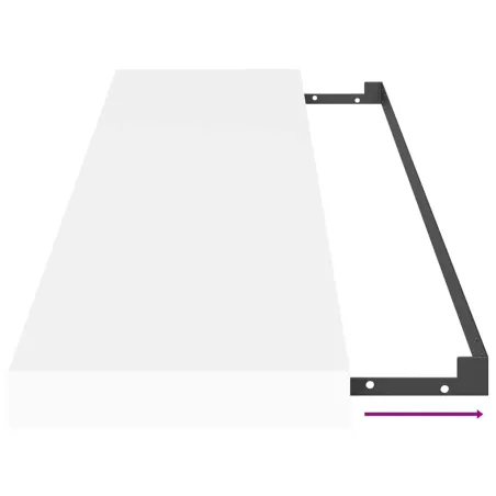 Étagère murale flottante blanc 90x23,5x3,8 cm MDF