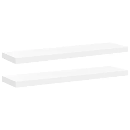 Étagères murales flottantes 2 pcs blanc 90x23,5x3,8 cm MDF 2