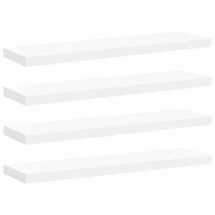 Étagères murales flottantes 4 pcs blanc 90x23,5x3,8 cm MDF 2