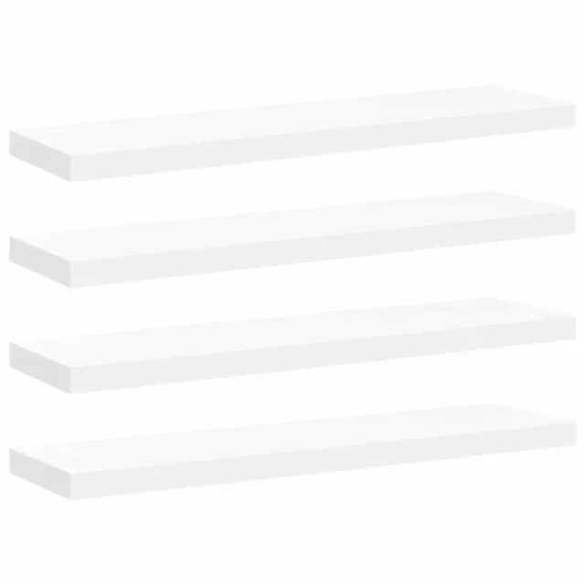Étagères murales flottantes 4 pcs blanc 90x23,5x3,8 cm MDF
