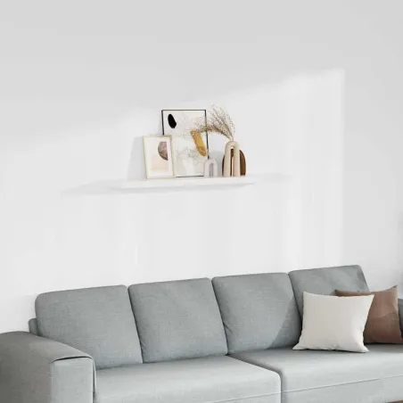 Étagère murale flottante blanc 120x23,5x3,8 cm MDF