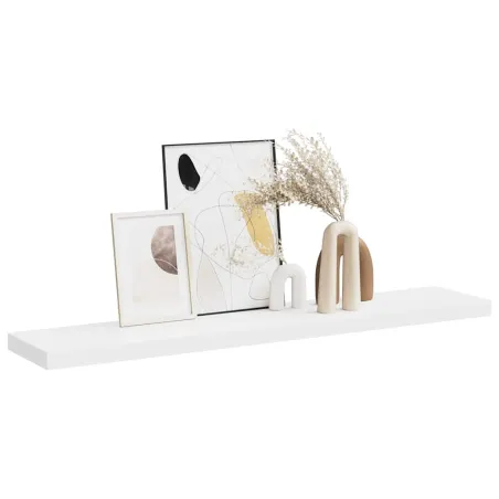 Étagère murale flottante blanc 120x23,5x3,8 cm MDF