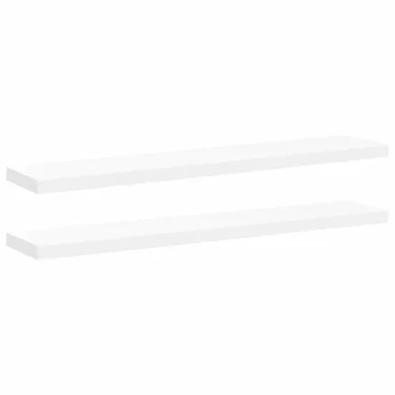 Étagères murales flottantes 2 pcs blanc 120x23,5x3,8 cm MDF 2